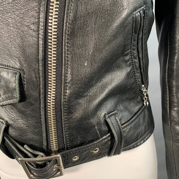 PERFECTO by SCHOTT Size XS Black Leather Motorcycle Jacket - Picture 7 of 11